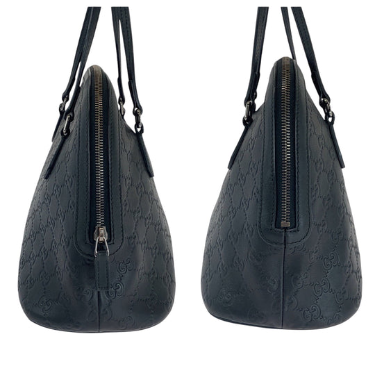 GUCCI Shoulder Bag 420023 leather black Guccisima
