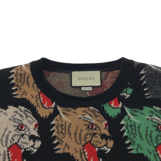 GUCCI knit 526599 X9X30 wool multicolor Panther Face L
