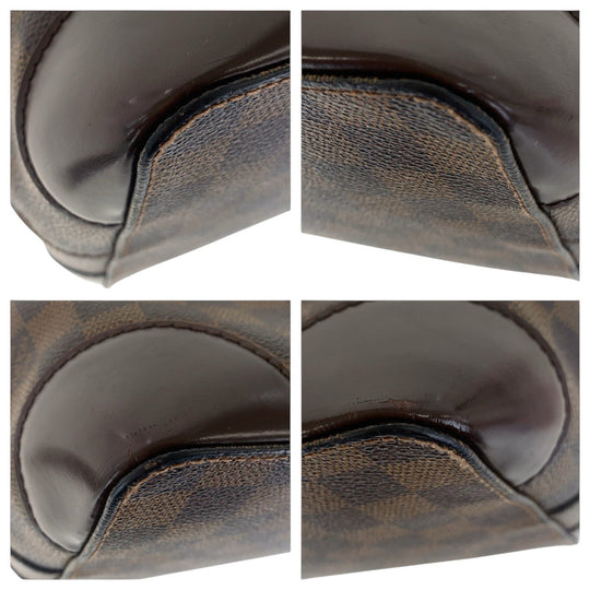 LOUIS VUITTON Tote Bag N51205 PVC, Leather Brown Red Gold Metal Tote Bag Shoulder Bag Damier HamsteadPM Women Used Authentic