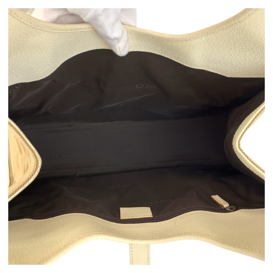 GUCCI Shoulder Bag 002 1066 canvas beige Jackie