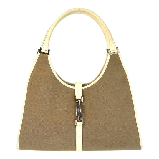 GUCCI Shoulder Bag 002 1066 canvas beige Jackie