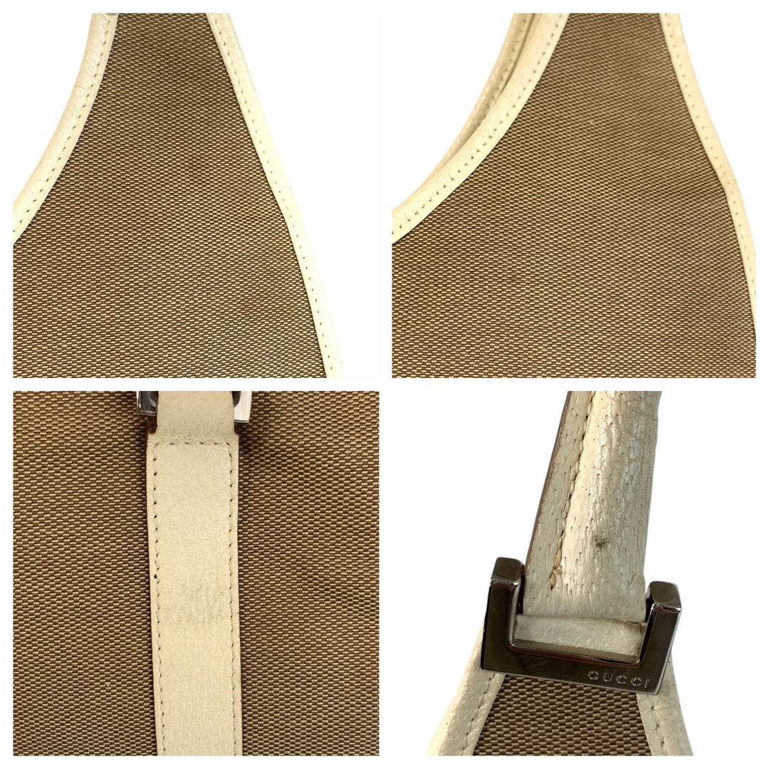 GUCCI Shoulder Bag 002 1066 canvas beige Jackie