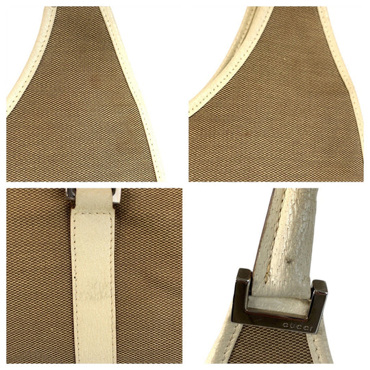 GUCCI Shoulder Bag 002 1066 canvas beige Jackie