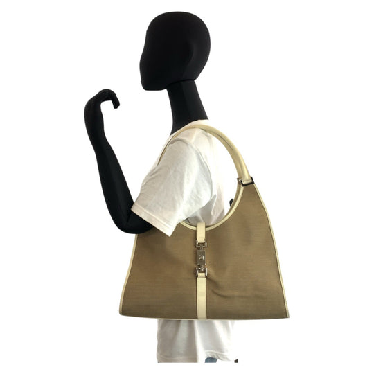 GUCCI Shoulder Bag 002 1066 canvas beige Jackie