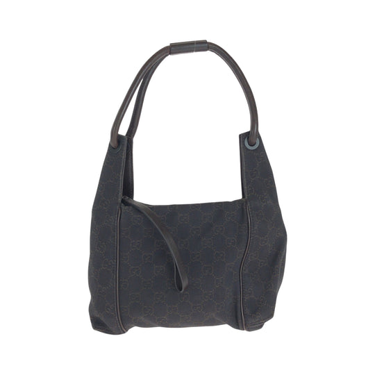 GUCCI Shoulder Bag 101333 GG canvas Brown Black Metal Shoulder Bag handbag Women Used Authentic