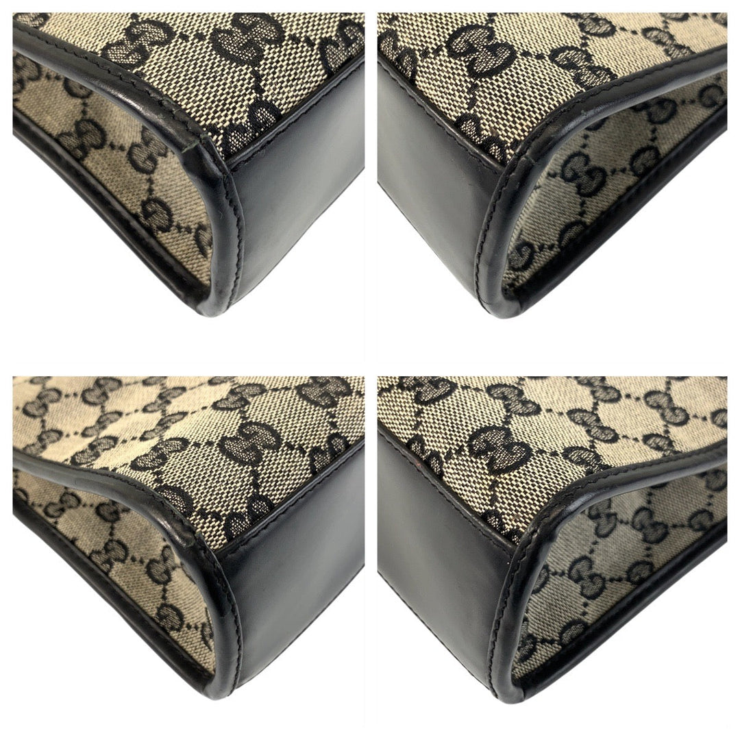 GUCCI Shoulder Bag 002 1068 GG canvas gray Jackie