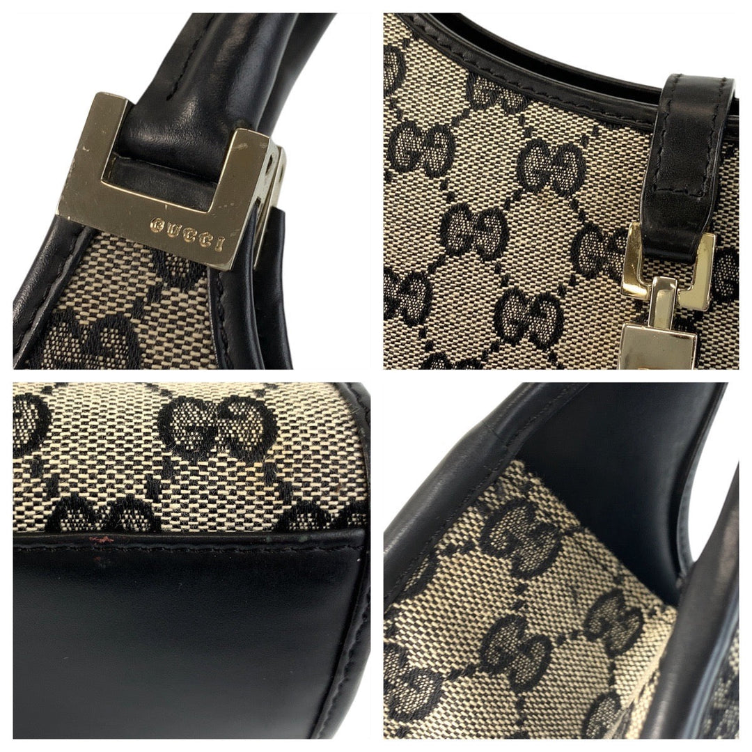 GUCCI Shoulder Bag 002 1068 GG canvas gray Jackie