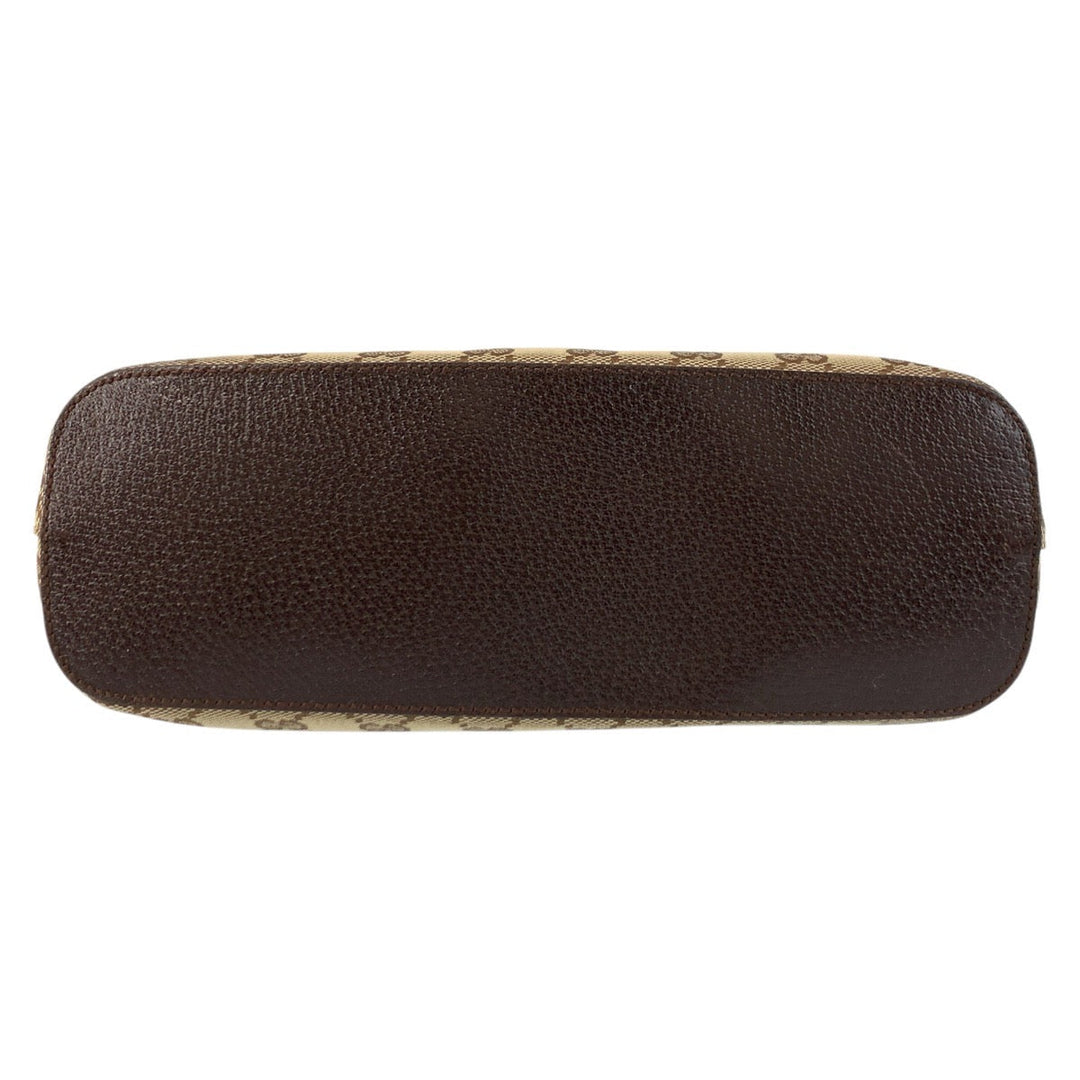 GUCCI Shoulder Bag 115003 GG canvas, leather Beige brown Hobo Shoulder Bag Women Used Authentic