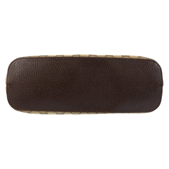 GUCCI Shoulder Bag 115003 GG canvas, leather Beige brown Hobo Shoulder Bag Women Used Authentic