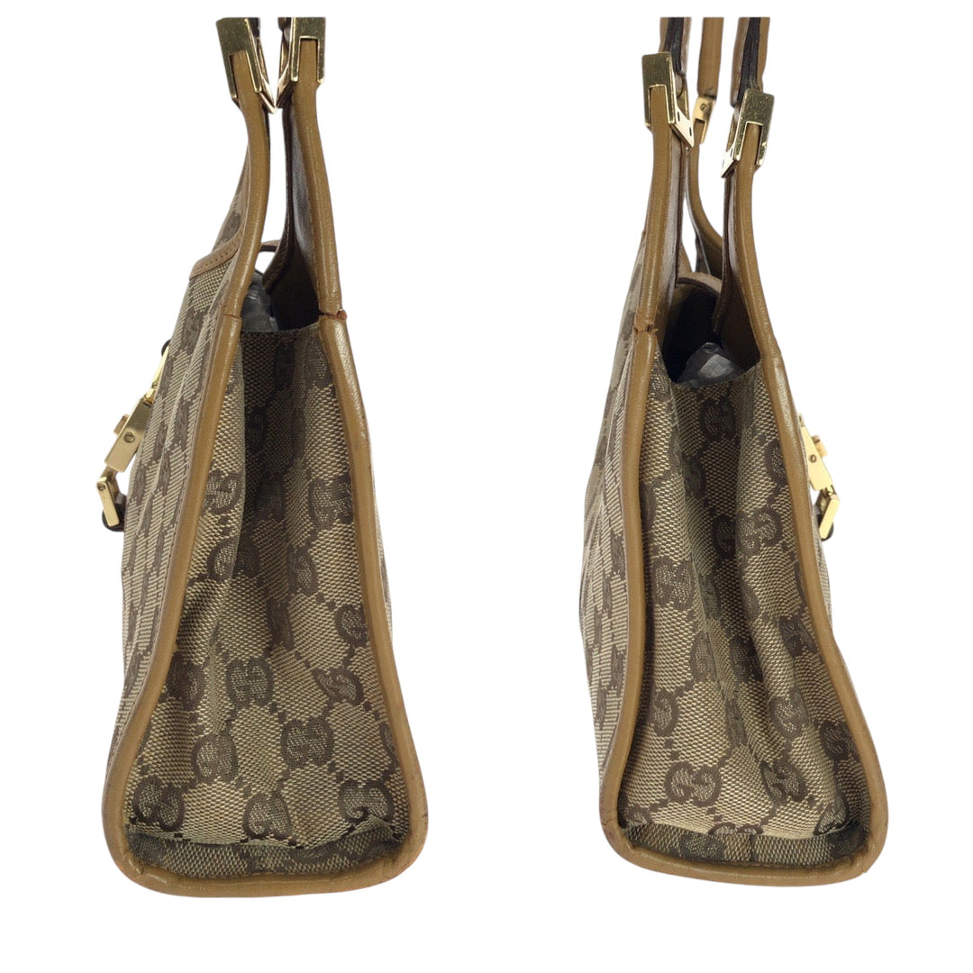 GUCCI Shoulder Bag 002 1068 GG canvas beige Jackie