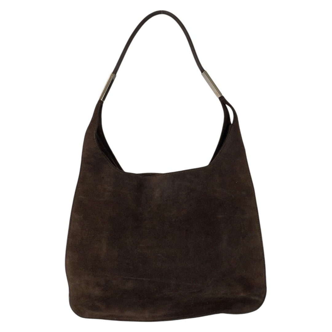GUCCI Shoulder Bag 001 3167 Suede Brown