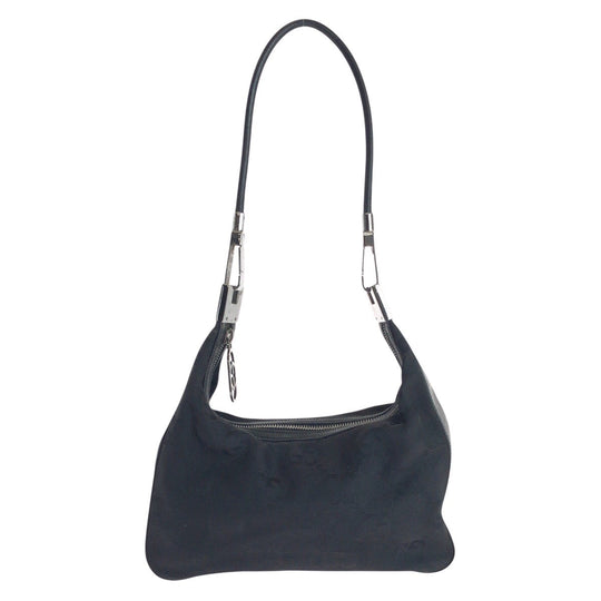 GUCCI Shoulder Bag 001 3821 Canvas, Leather Black SilverMetal Shoulder Bag Hobo Jumbo GG Women Used Authentic