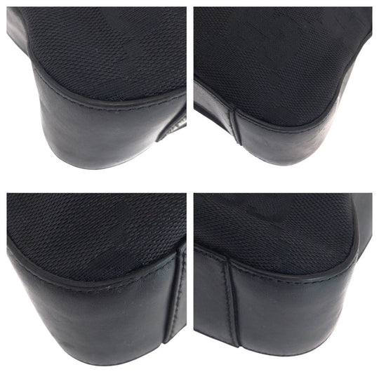 GUCCI Shoulder Bag 001 3821 Canvas, Leather Black SilverMetal Shoulder Bag Hobo Jumbo GG Women Used Authentic
