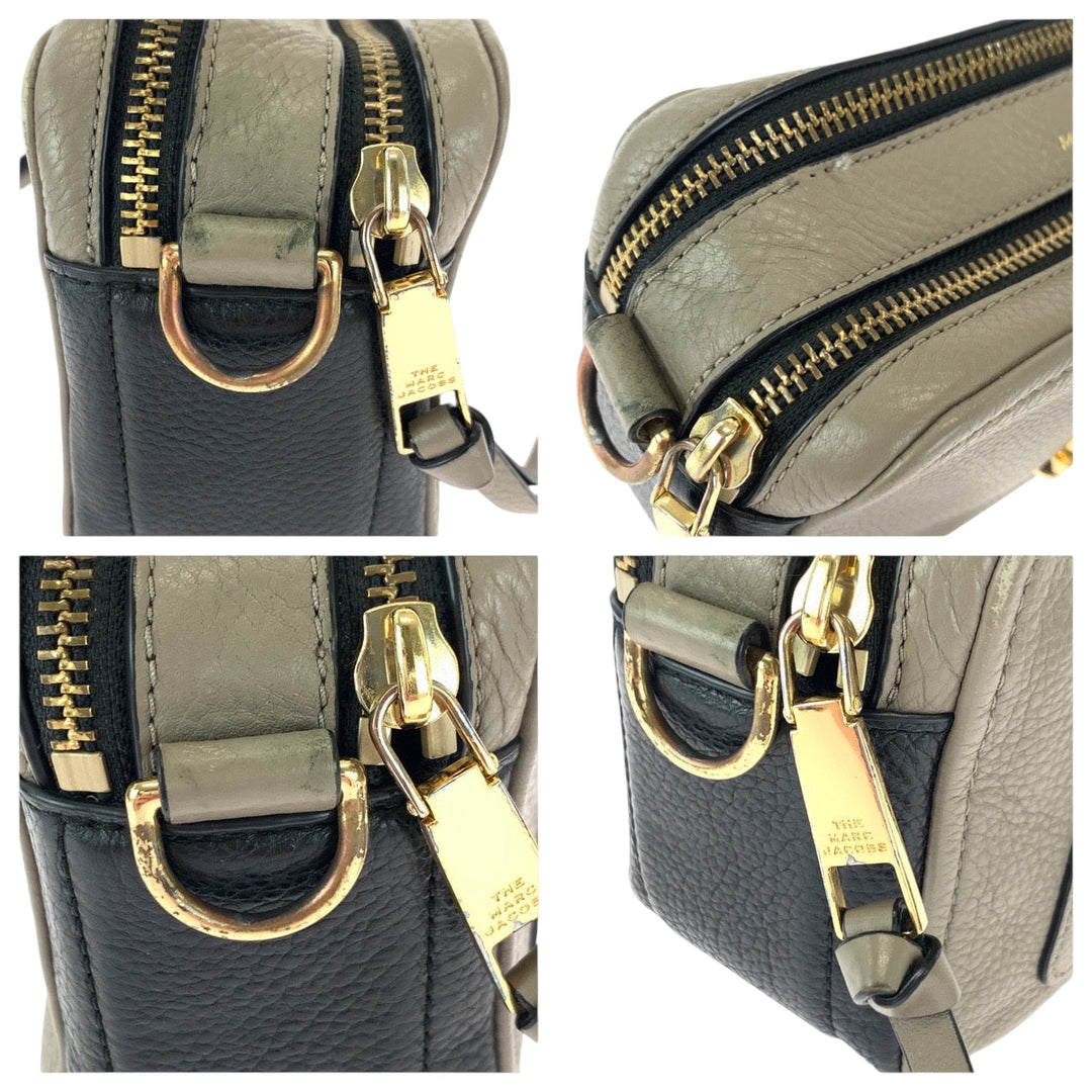 MARC BY MARC JACOBS Shoulder Bag F SE 2250 leather Beige Black Gold Metal Shoulder Bag pochette Women(Unisex) Used Authentic