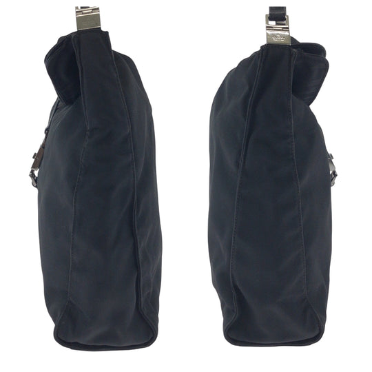 GUCCI Shoulder Bag 001 3348 GG canvas Black SilverMetal Hobo Shoulder Bag Handbag Jackie Women Used Authentic