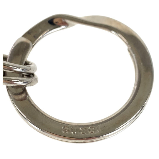 GUCCI key ring metal Silver Keychains Unisex GG pattern Women(Unisex) Used Authentic