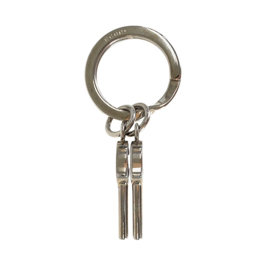 GUCCI key ring metal Silver Keychains Unisex GG pattern Women(Unisex) Used Authentic