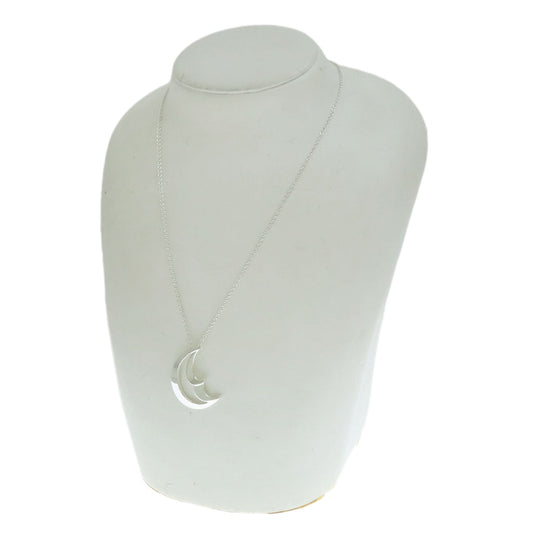 TIFFANY&Co. Necklace SV Silver Crescent Moon Medium Women Used Authentic