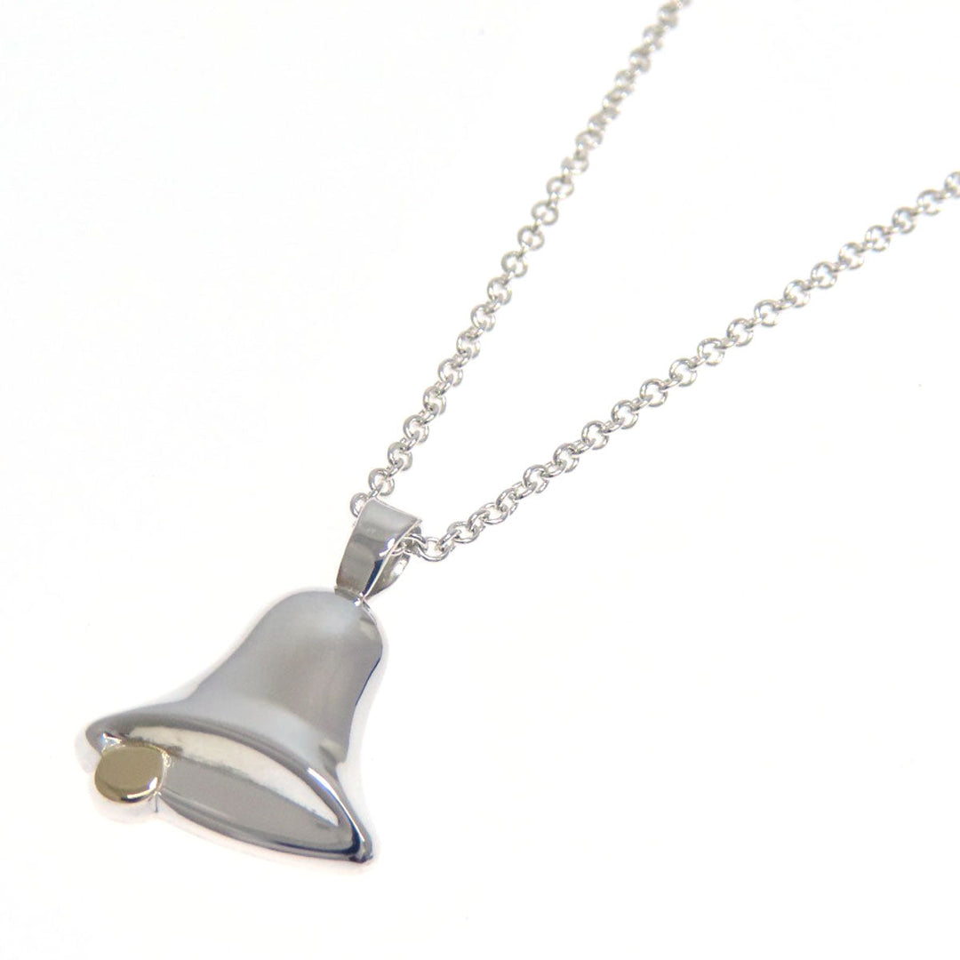 TIFFANY&Co. Necklace SV , K18YG Silver bell motif Women Used Authentic