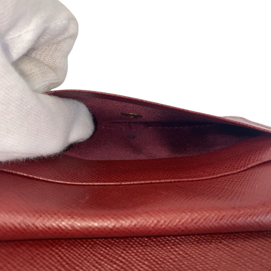 BURBERRY Bifold Wallet Canvas, Leather Beige Bordeaux Gold Metal Folding wallet Compact wallet Check Pattern Women Used Authentic