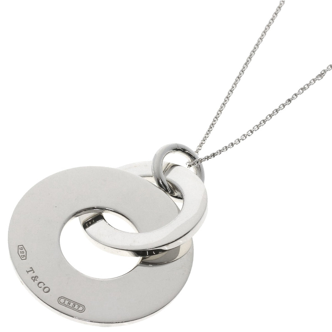 TIFFANY&Co. Necklace SV Silver double circle large Women Used Authentic