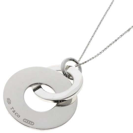 TIFFANY&Co. Necklace SV Silver double circle large Women Used Authentic