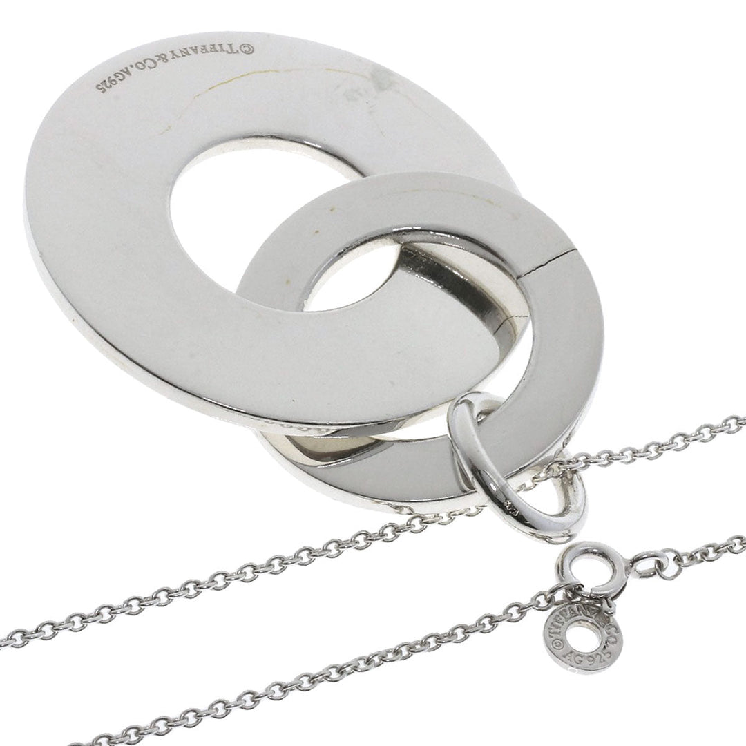 TIFFANY&Co. Necklace SV Silver double circle large Women Used Authentic