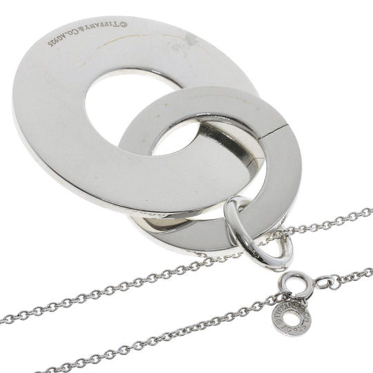 TIFFANY&Co. Necklace SV Silver double circle large Women Used Authentic