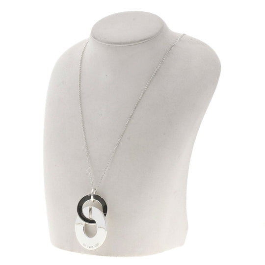 TIFFANY&Co. Necklace SV Silver double circle large Women Used Authentic