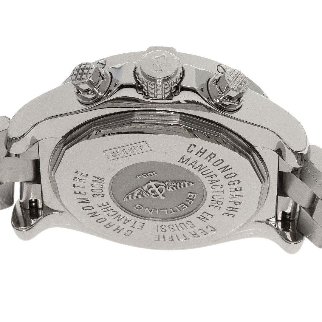 BREITLING Watches Mechanical Automatic A13380 Stainless Steel , Stainless Steel Silver Avenger black dial mens Used Authentic