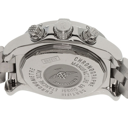 BREITLING Watches Mechanical Automatic A13380 Stainless Steel , Stainless Steel Silver Avenger black dial mens Used Authentic