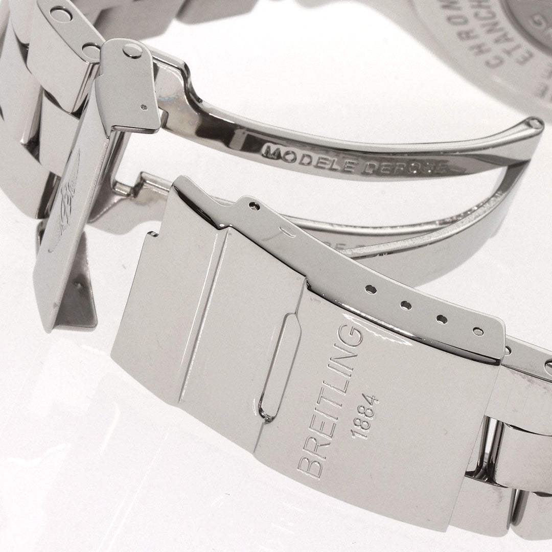 BREITLING Watches Mechanical Automatic A13380 Stainless Steel , Stainless Steel Silver Avenger black dial mens Used Authentic