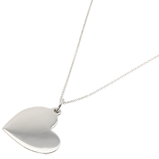 TIFFANY&Co. Necklace SV Silver Heart plate Women Used Authentic