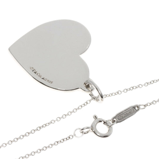 TIFFANY&Co. Necklace SV Silver Heart plate Women Used Authentic