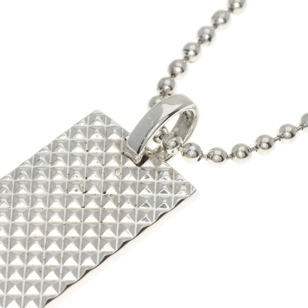 TIFFANY&Co. Necklace SV Silver Square plate Women Used Authentic