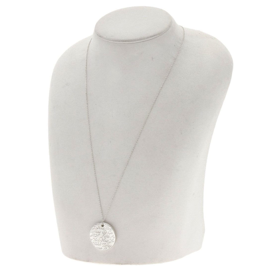 TIFFANY&Co. Necklace SV Silver Notes Round Ginza 2008 Women Used Authentic