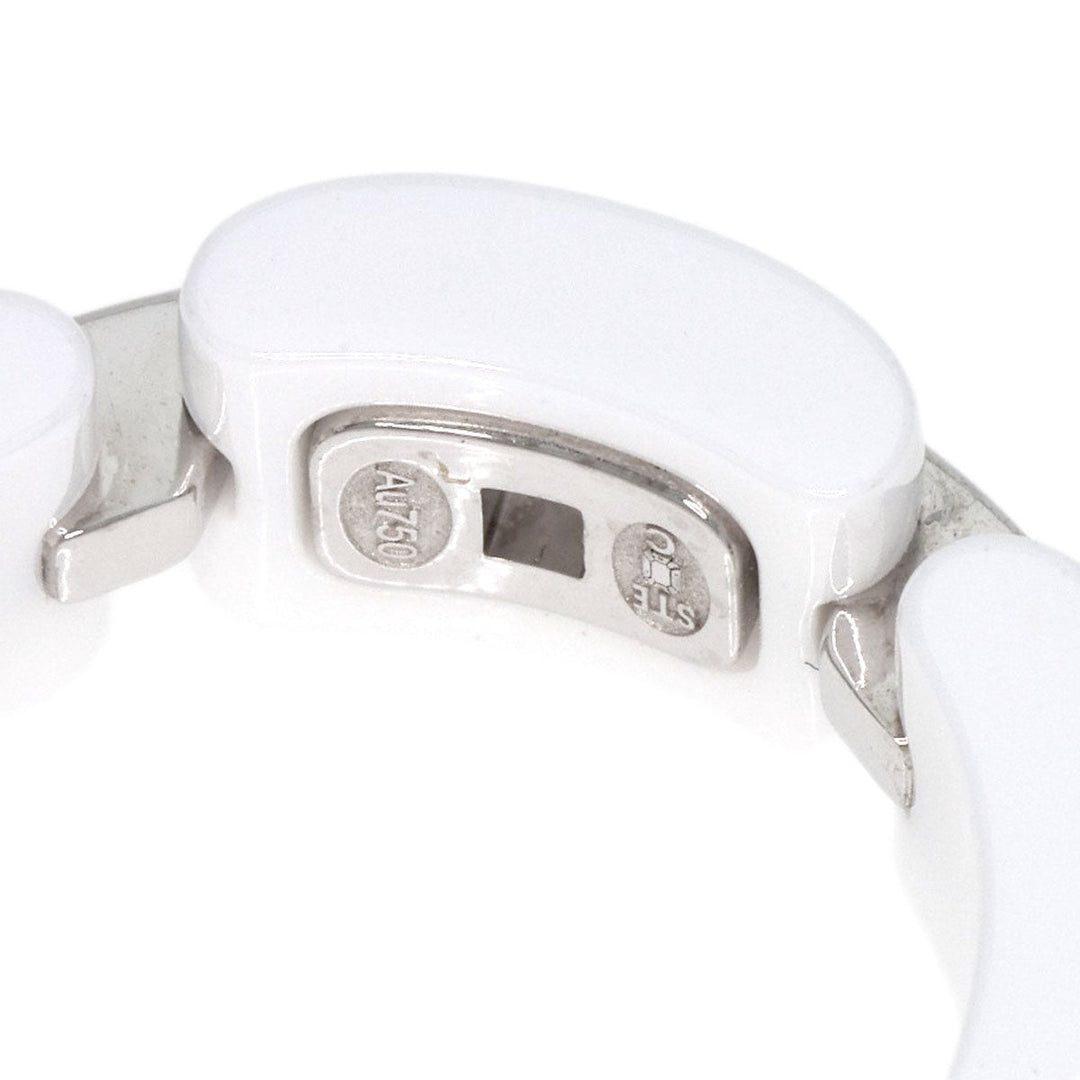 CHANEL Ring K18WG, Ceramic Silver Ultra Ring Medium Women Used Authentic