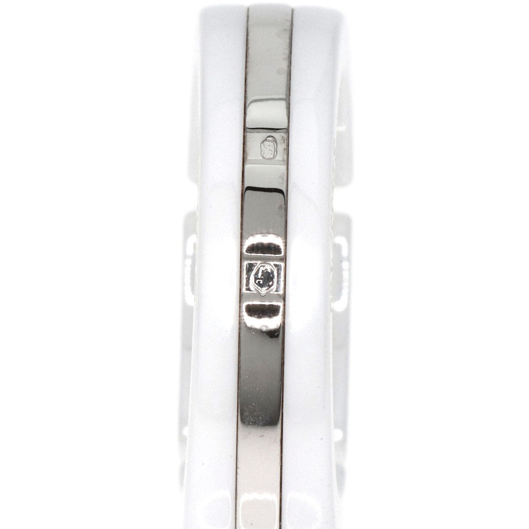 CHANEL Ring K18WG, Ceramic Silver Ultra Ring Medium Women Used Authentic
