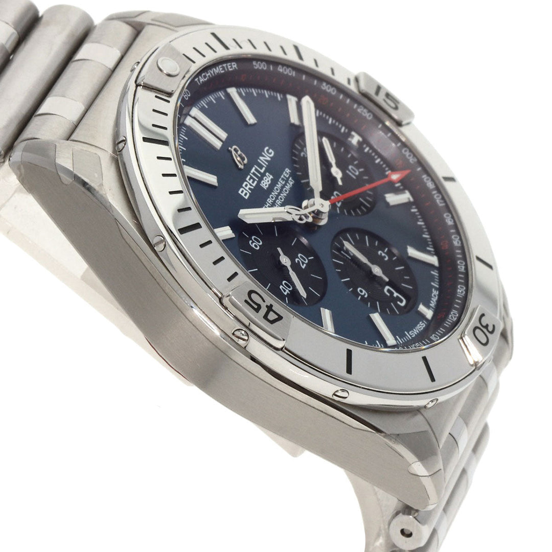 BREITLING Watches Mechanical Automatic AB0134101C1A1 Stainless Steel , Stainless Steel Silver Breitling Chronomat B01 42 blue dial mens Used Authentic