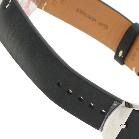 BREITLING Watches Mechanical Automatic AB0121 Stainless Steel, Leather Silver Navitimer B01 Chronograph Unused item black dial mens Used Authentic