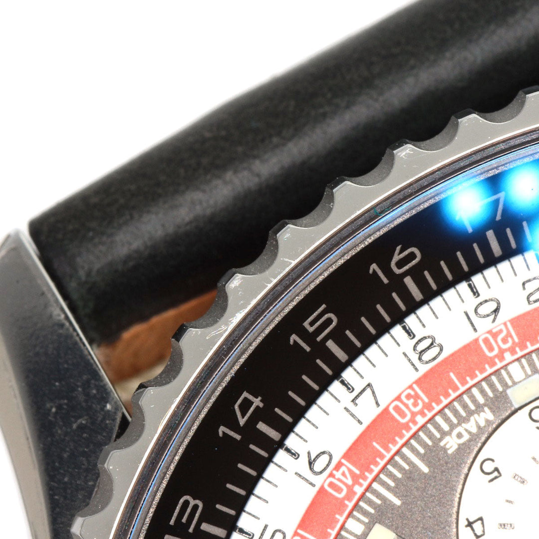 BREITLING Watches Mechanical Automatic AB0121 Stainless Steel, Leather Silver Navitimer B01 Chronograph Unused item black dial mens Used Authentic