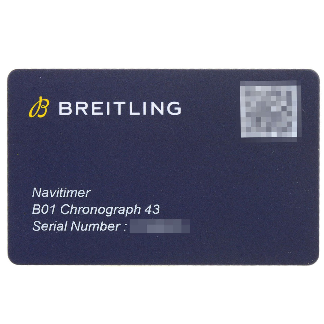 BREITLING Watches Mechanical Automatic AB0121 Stainless Steel, Leather Silver Navitimer B01 Chronograph Unused item black dial mens Used Authentic
