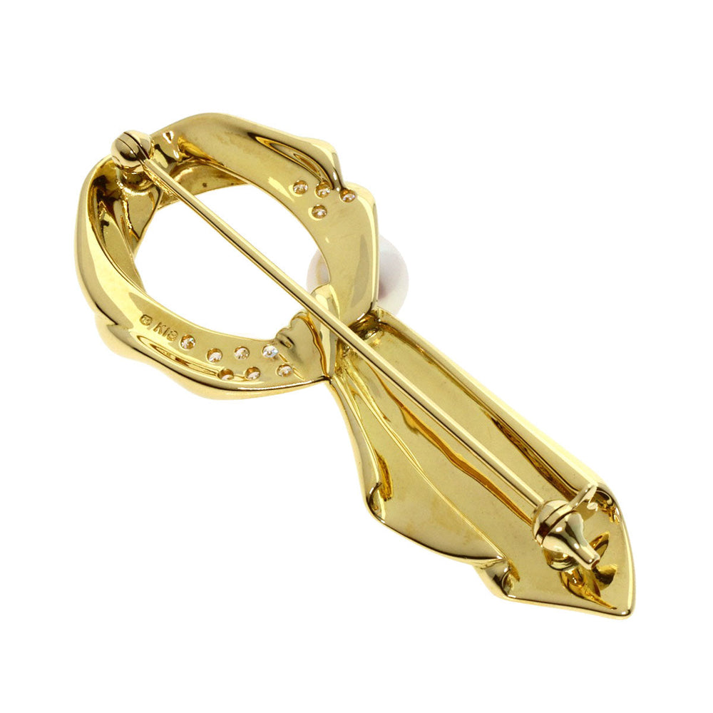 MIKIMOTO Brooch 18K Yellow Gold gold Akoya pearl Pearl