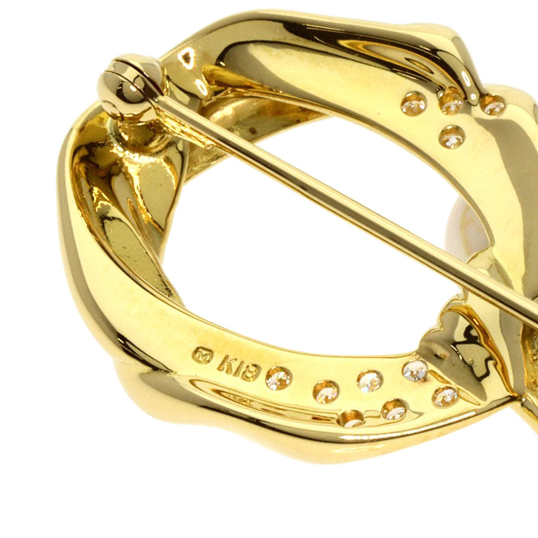 MIKIMOTO Brooch 18K Yellow Gold gold Akoya pearl Pearl