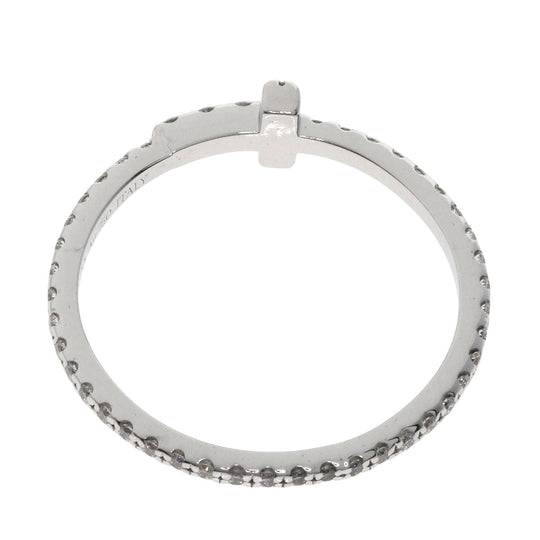 TIFFANY&Co. Ring K18WG Silver Diamond wire band ring