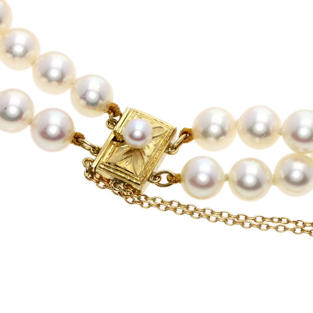 MIKIMOTO bracelet K14YG gold Akoya pearl 2 rows Pearl Women Used Authentic