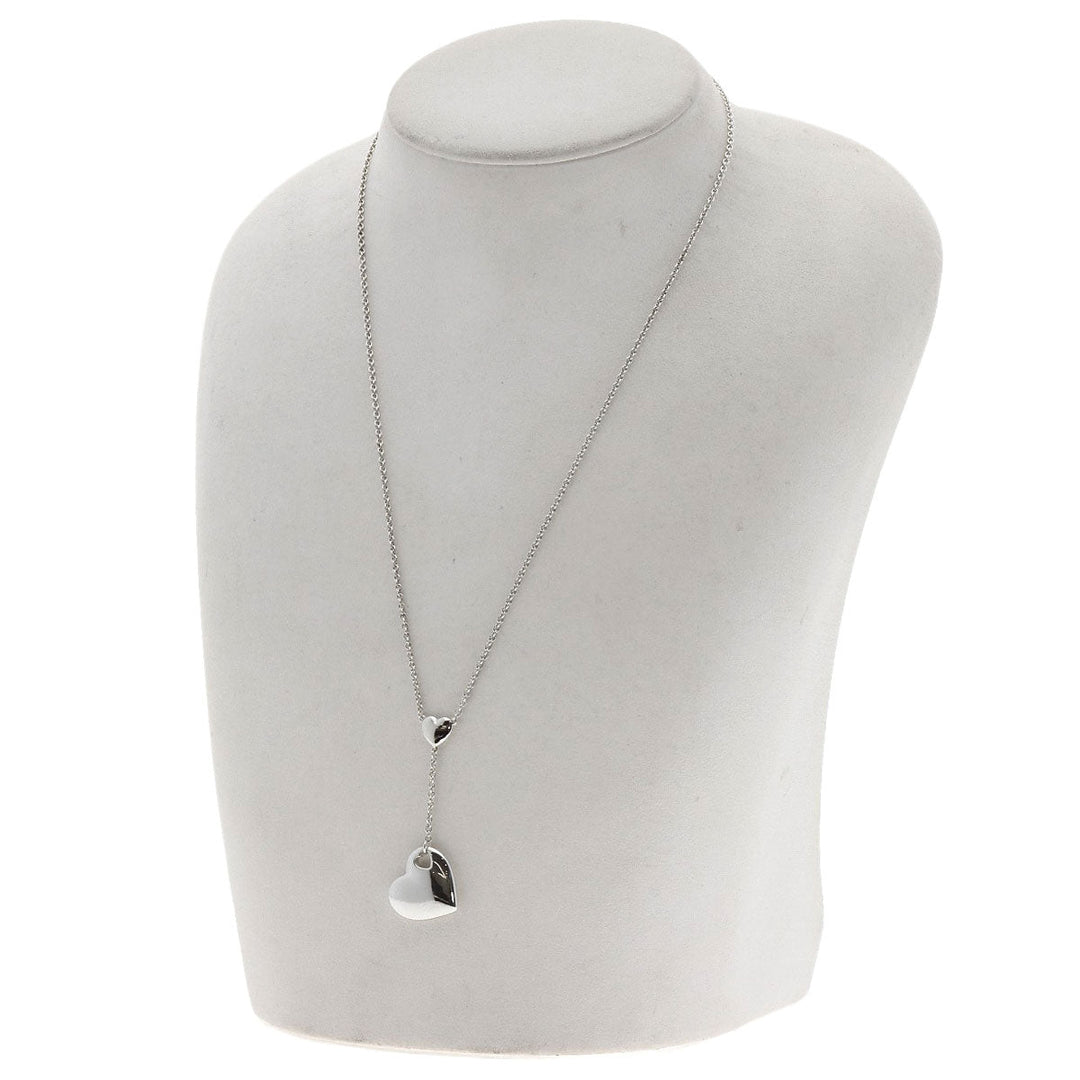 TIFFANY&Co. Necklace SV Silver Heart motif Women Used Authentic