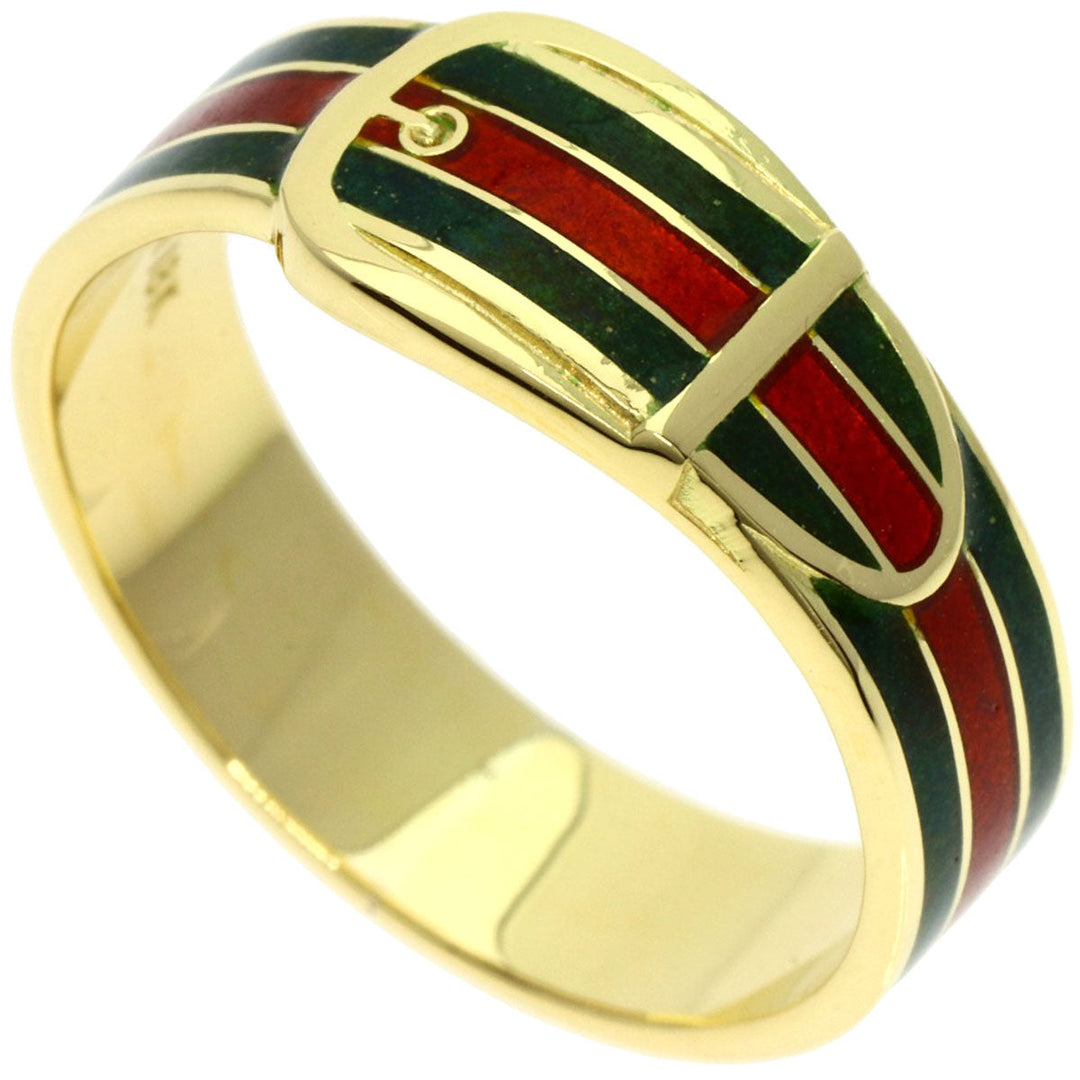 GUCCI Ring 18K Yellow Gold gold sherry line enamel