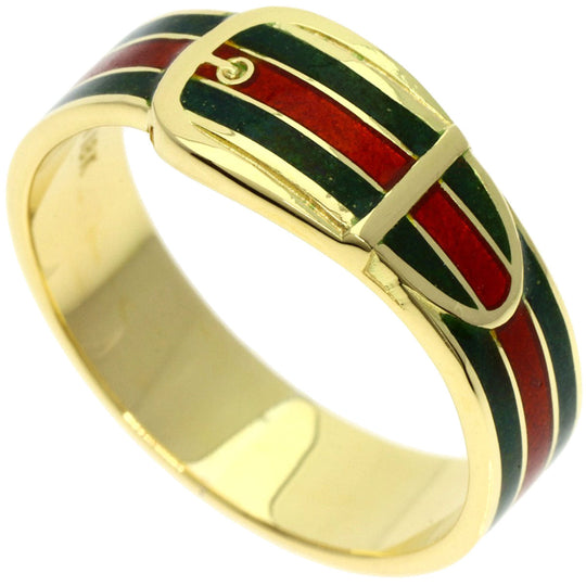 GUCCI Ring 18K Yellow Gold gold sherry line enamel