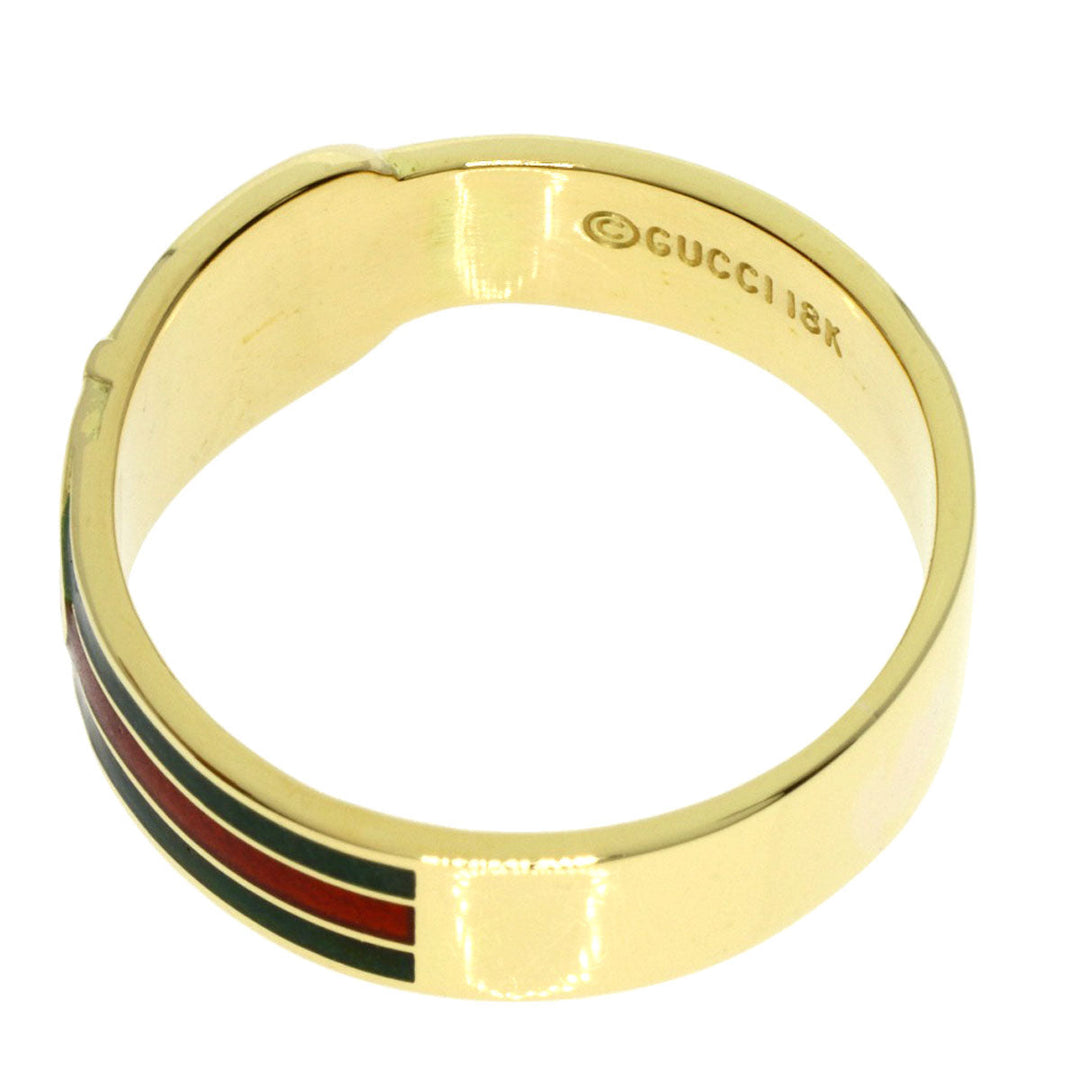 GUCCI Ring 18K Yellow Gold gold sherry line enamel
